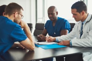 Young medical personal people